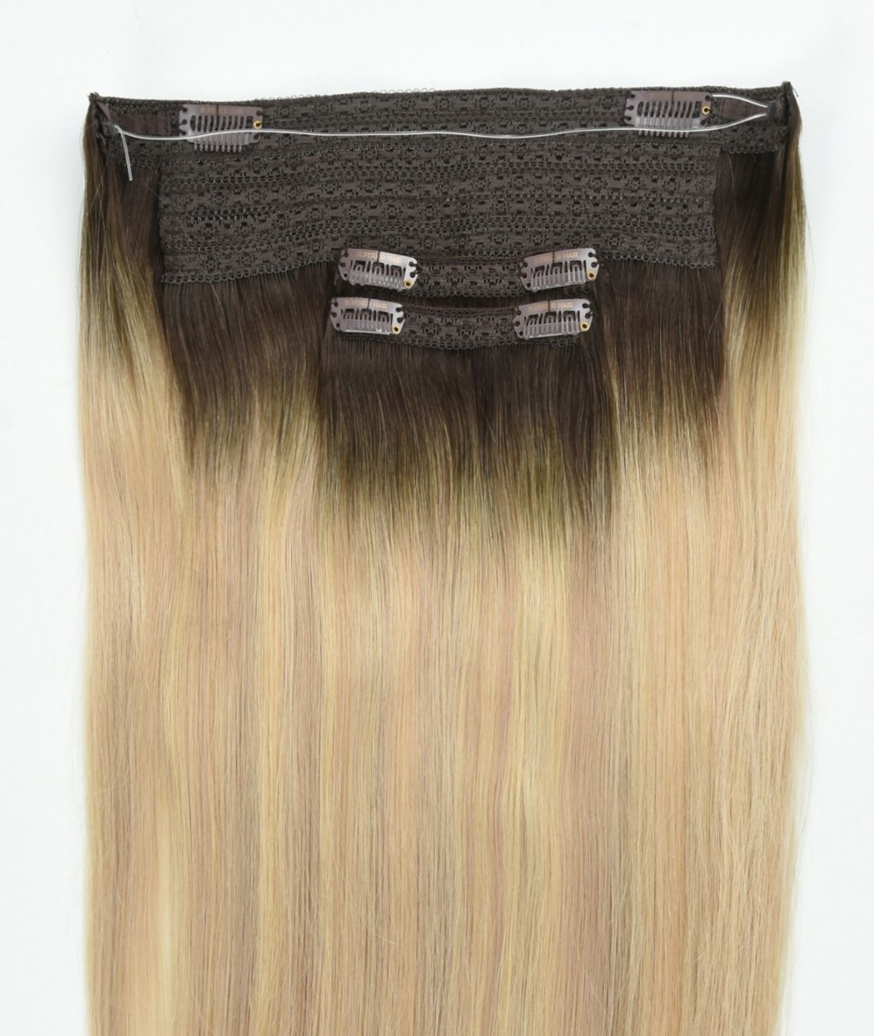 #Iced Coffee Balayage Classic Halo Hair Extensions