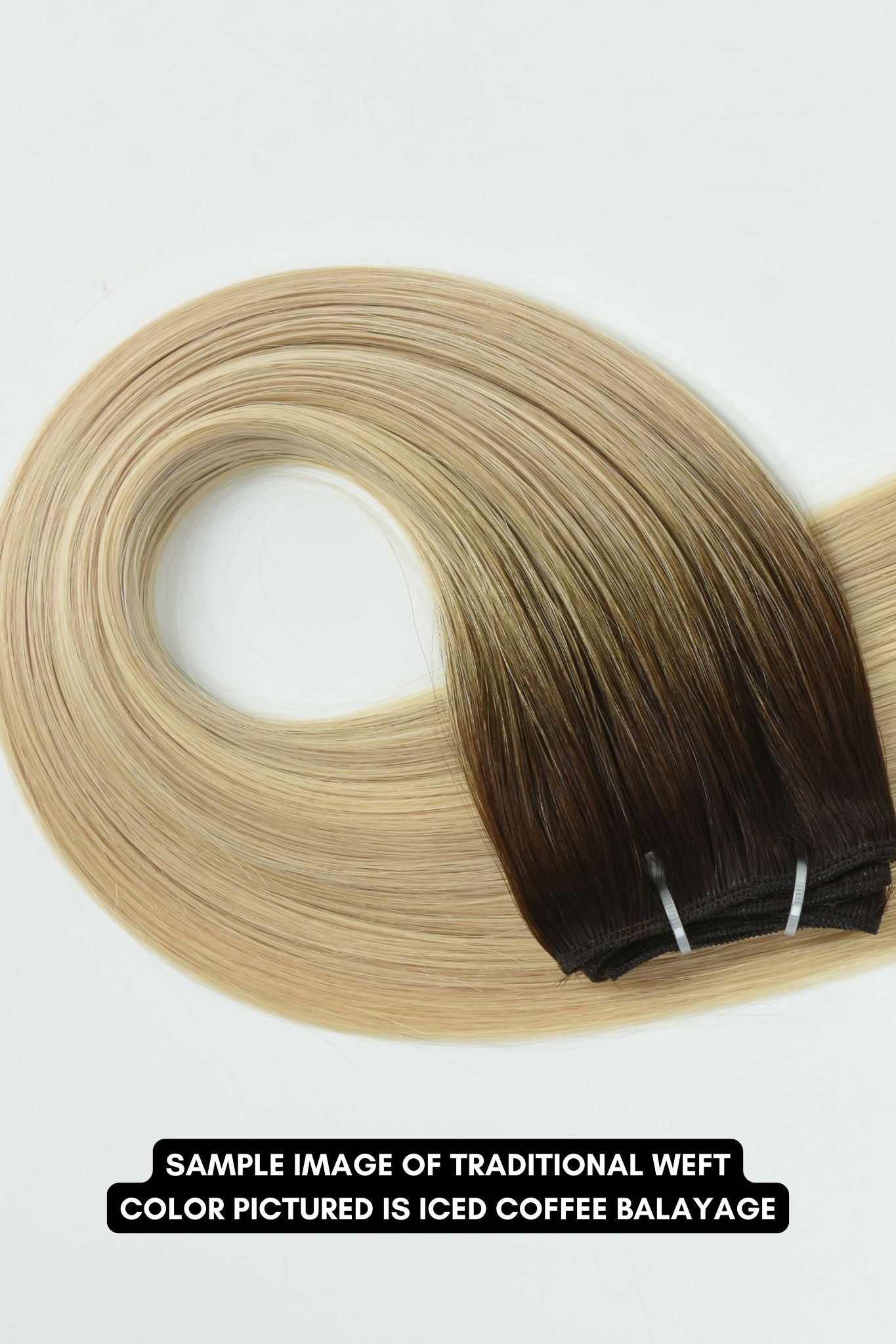 #Arctic Blonde Balayage Machine Weft Extensions