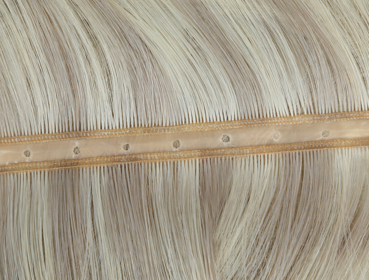 #18/60 Pearl Ash Blonde Highlights Butterfly Weft Extensions