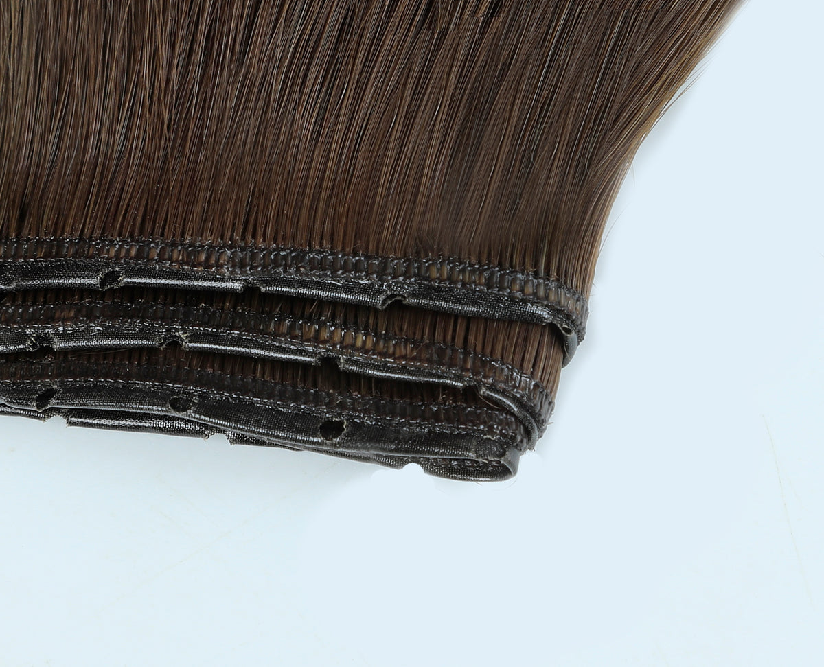 #Chocolate Brown Balayage Butterfly Weft Extensions