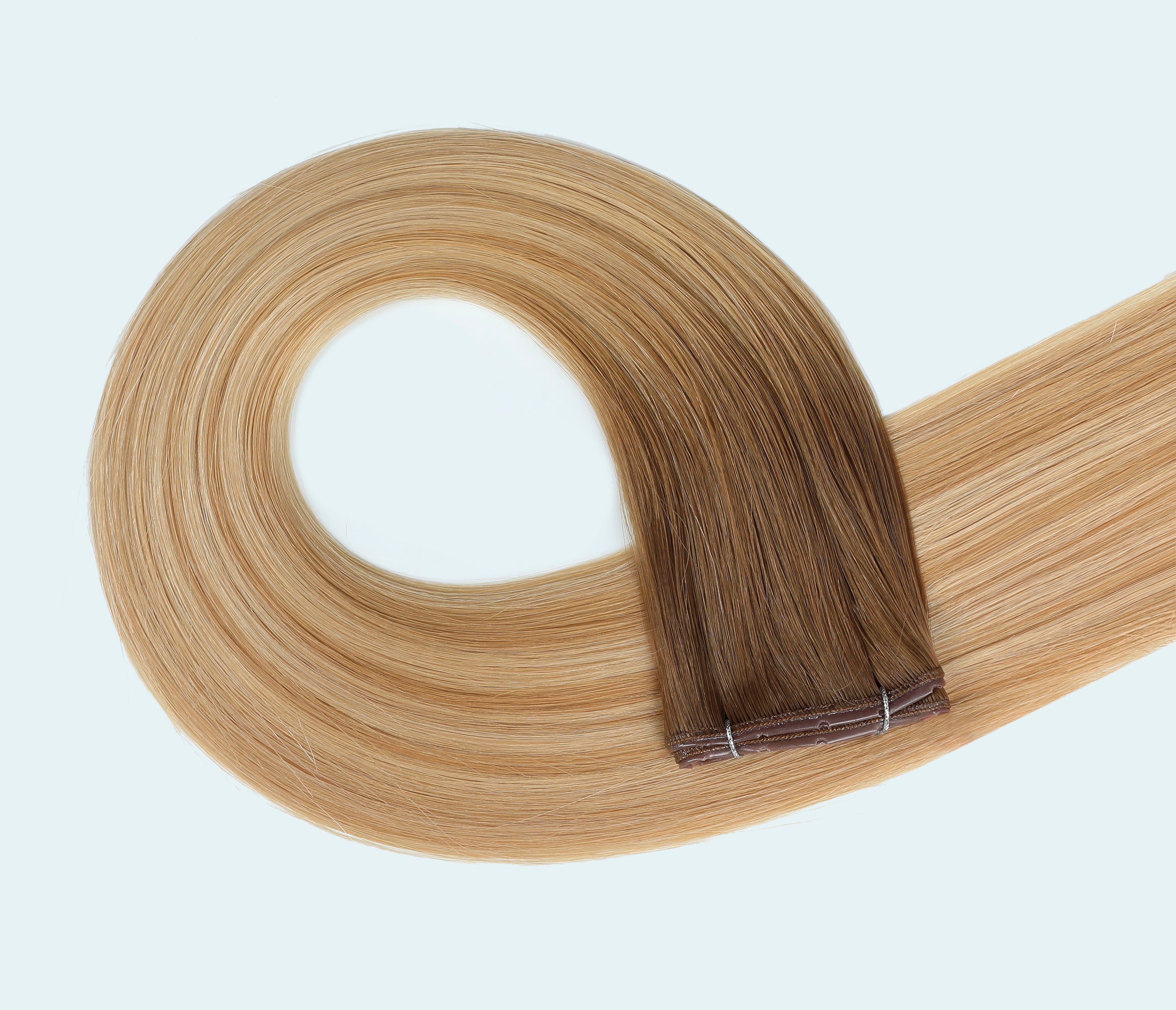 #Toffee Cream Balayage Butterfly Weft Extensions