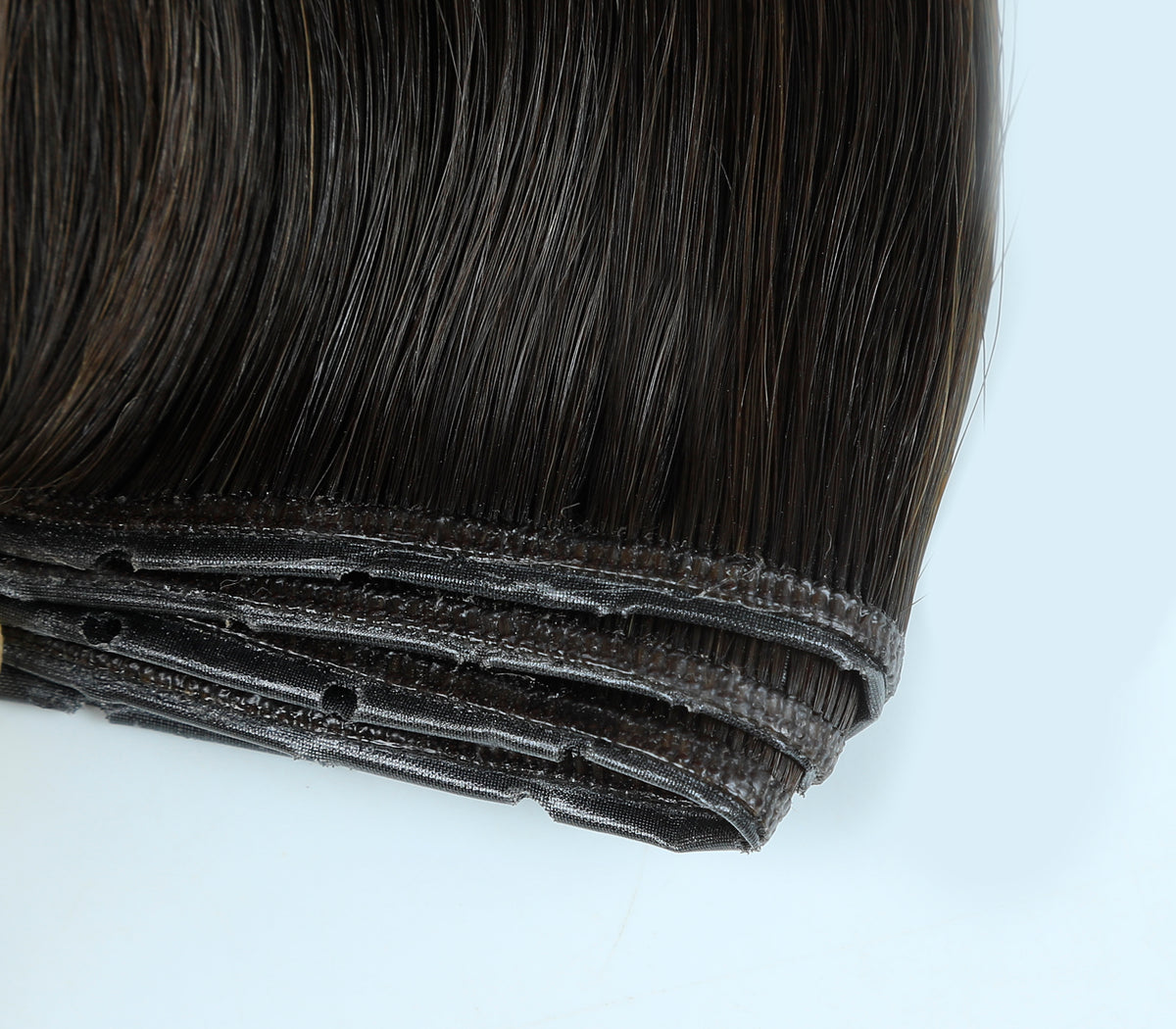 #Dark Brown Balayage Butterfly Weft Extensions