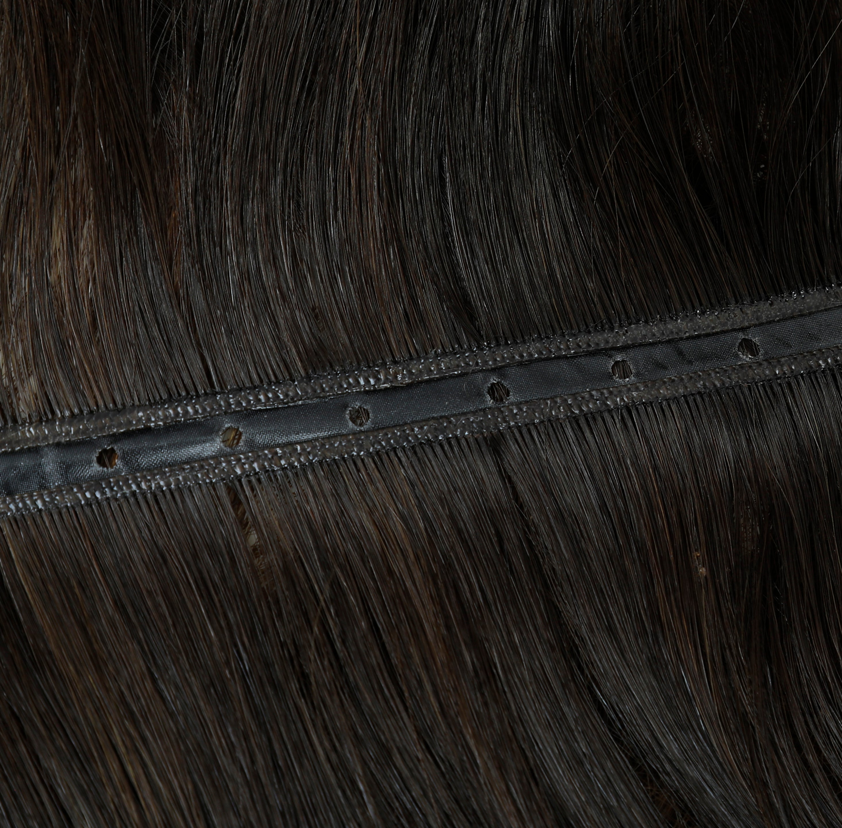 #Dark Brown Balayage Butterfly Genius Weft Extensions