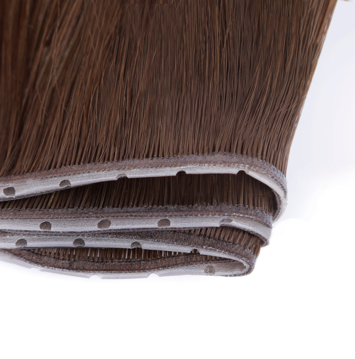 #4 Chocolate Brown Butterfly Weft Extensions