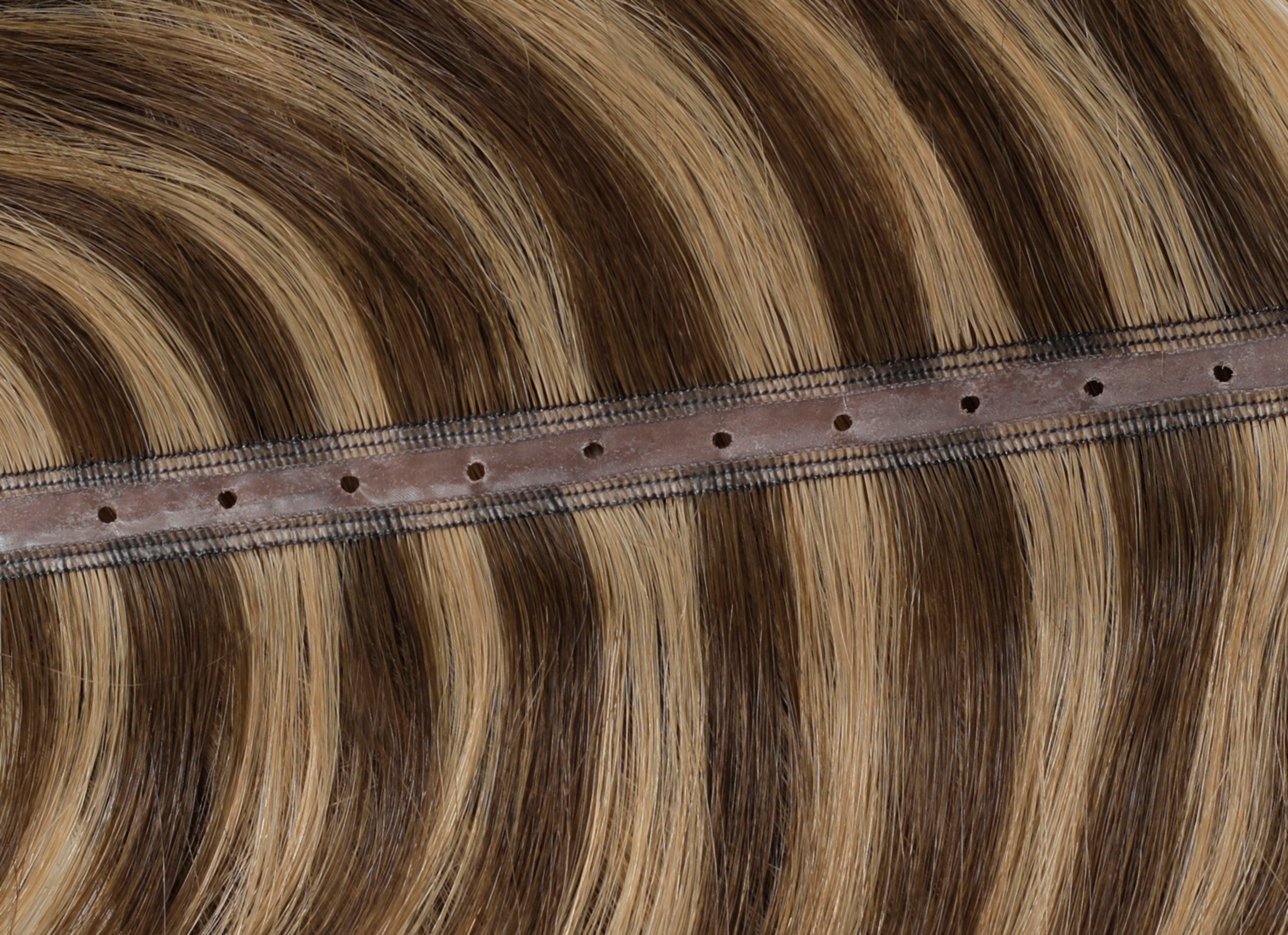 #Chestnut Brown Highlights Butterfly Genius Weft Extensions