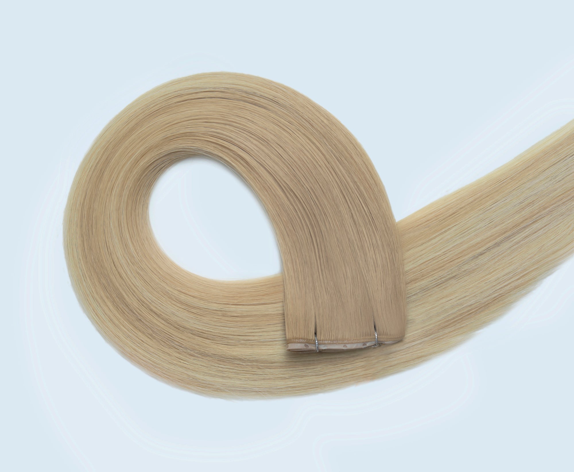 #Sandy Blonde Balayage Butterfly Weft Extensions