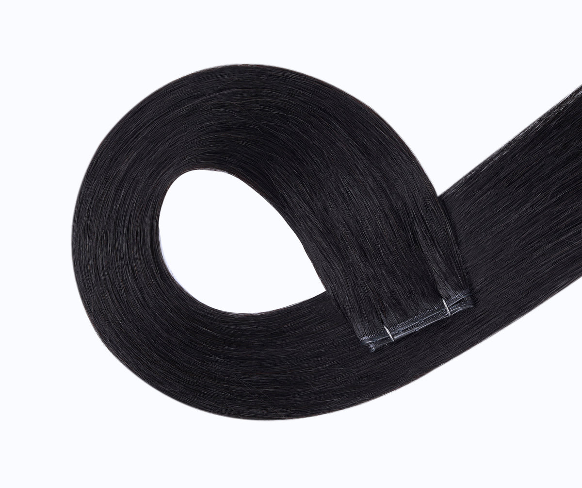 #1B Off-Black Butterfly Weft Extensions