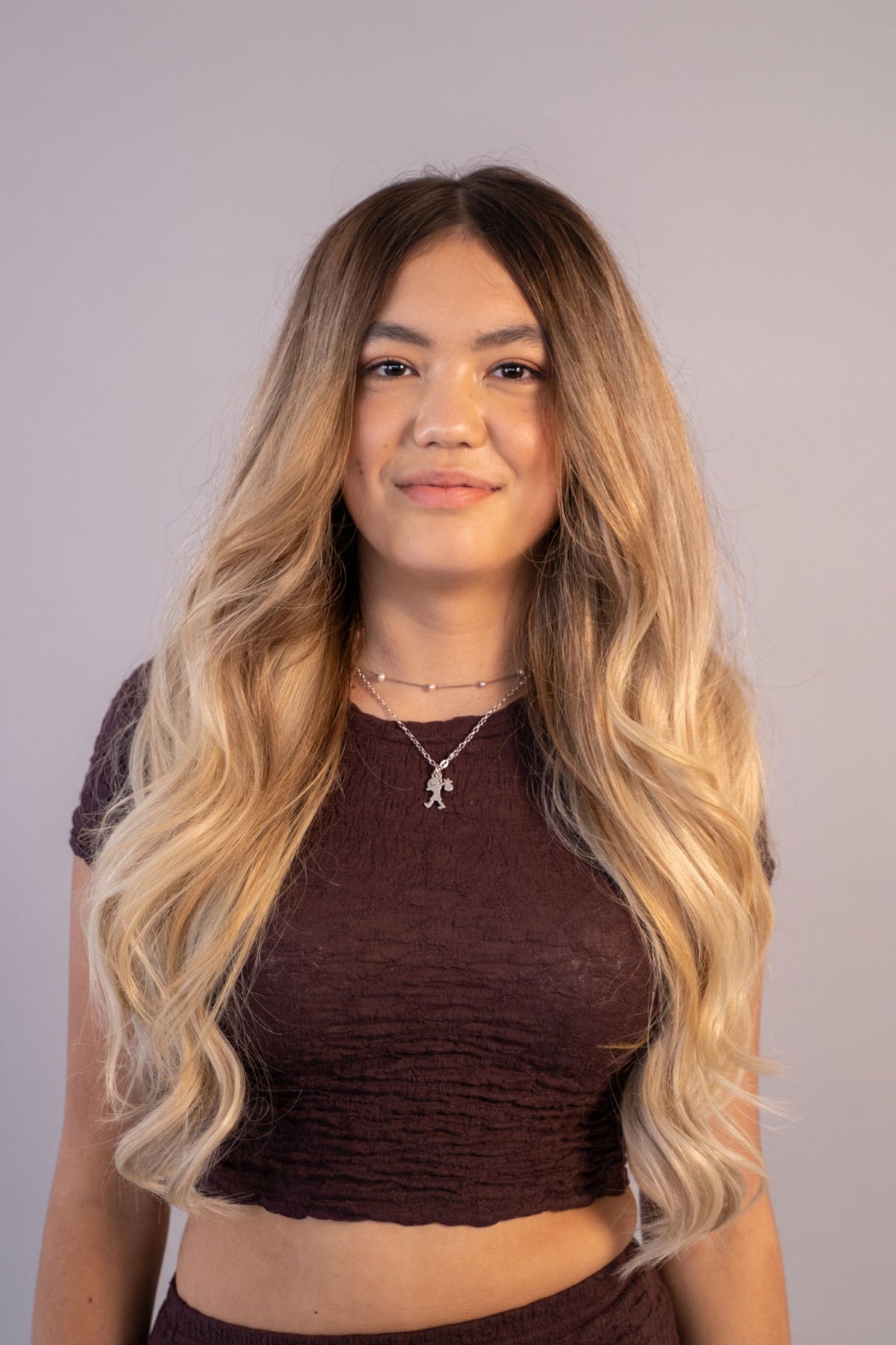 #Iced Coffee Balayage Seamless Clip In Hair Extensions