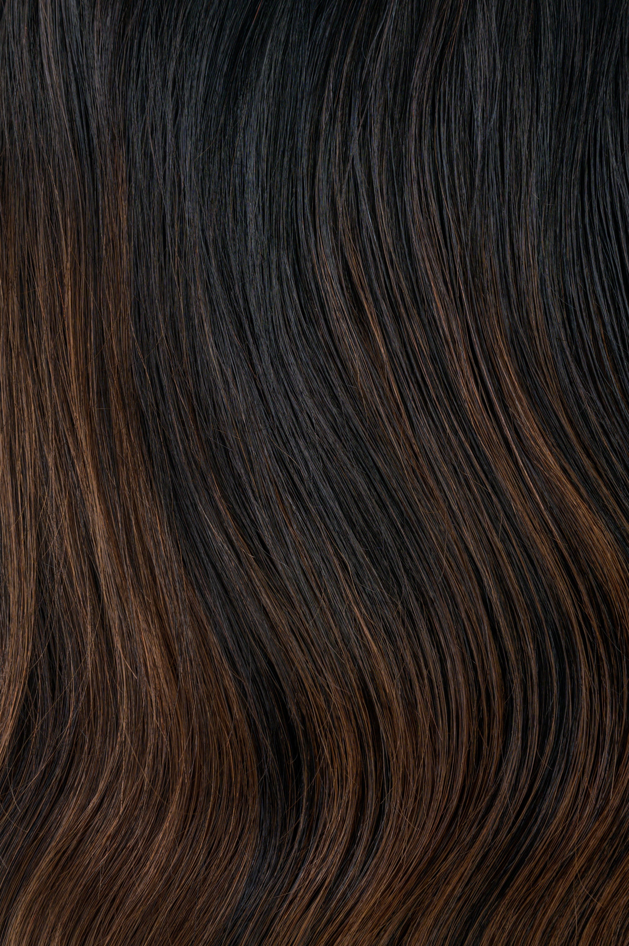 #Off Black Balayage Flat Weft Extensions