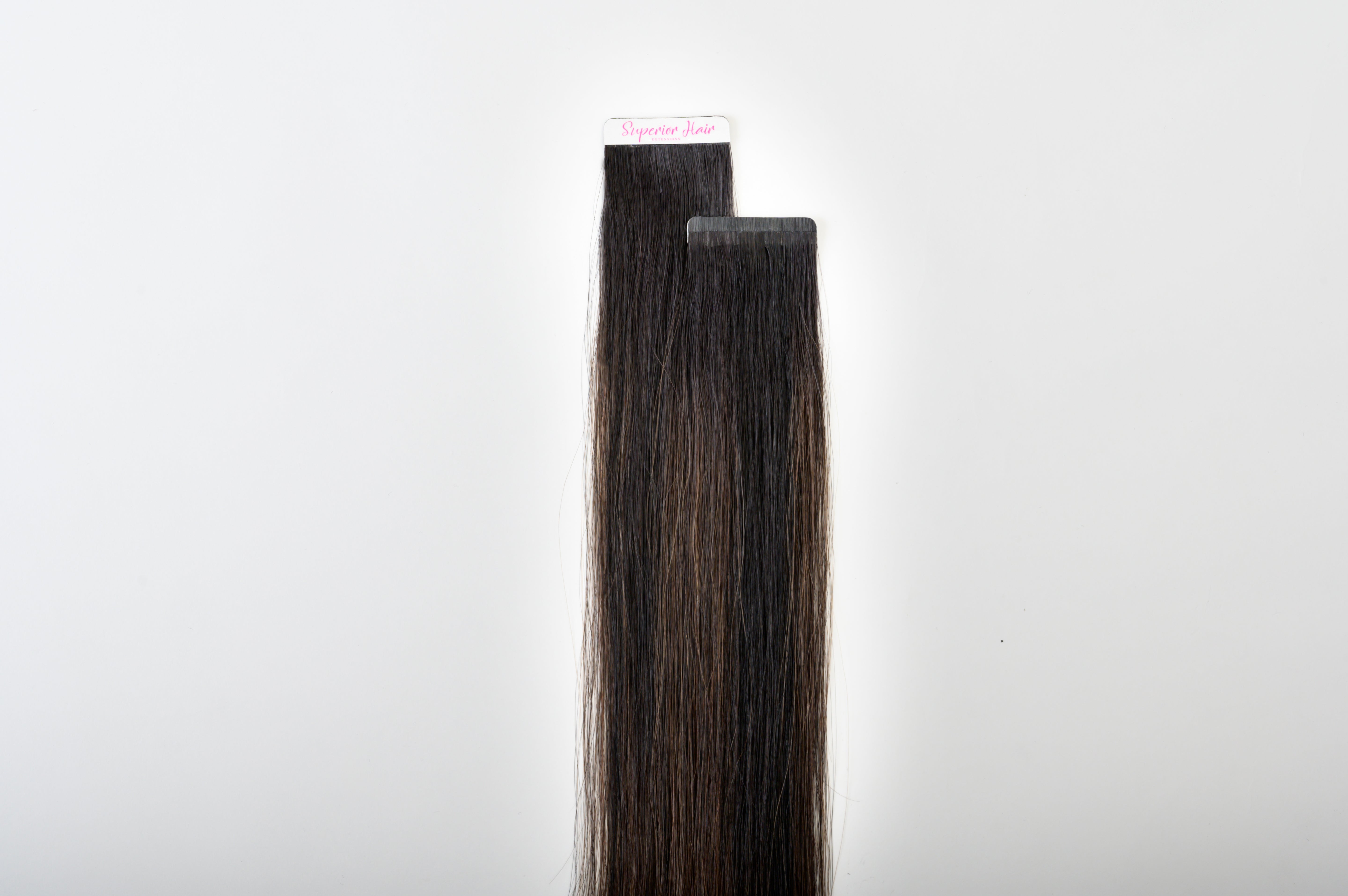 #Off Black Balayage Seamless Tape In Extensions