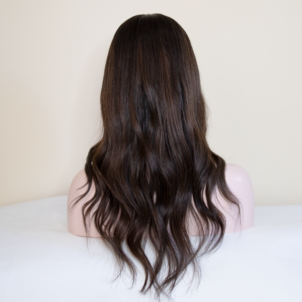 Off Black Balayage Mono Top Human Hair Wig