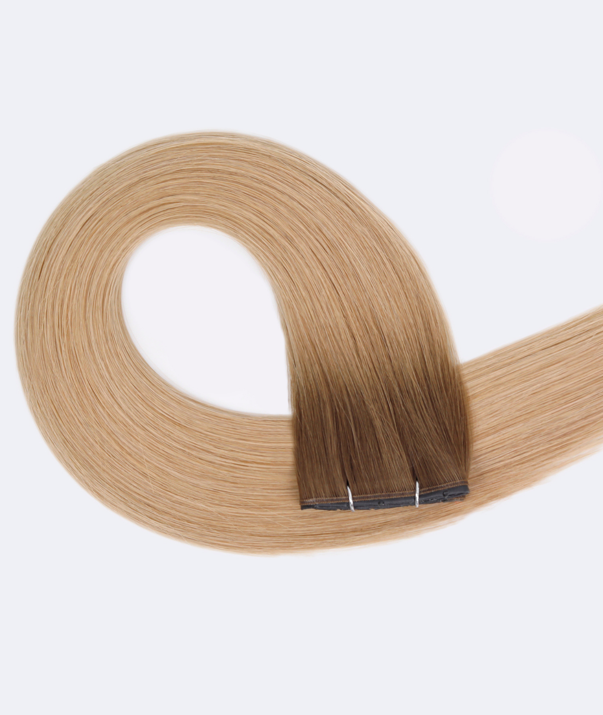 #Rooted Champagne Chestnut Butterfly Genius Weft Extensions(NEW)