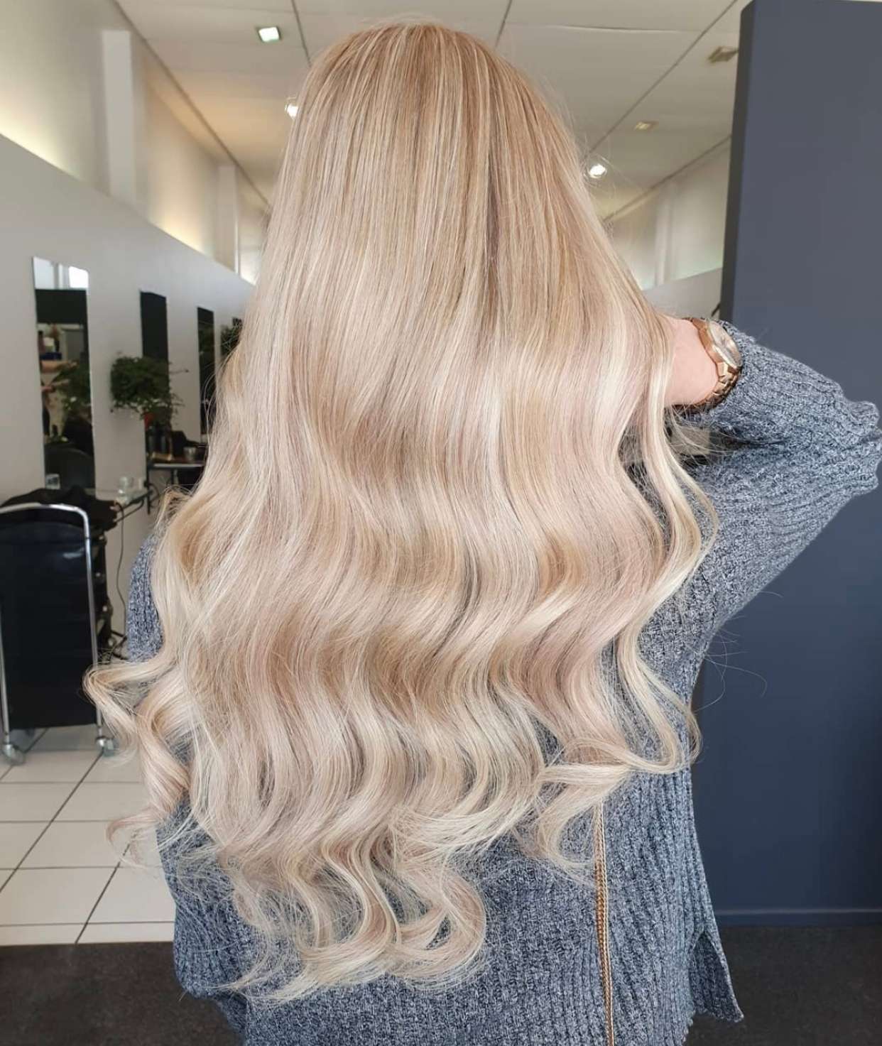 #Sandy Blonde Balayage Butterfly Genius Weft Extensions