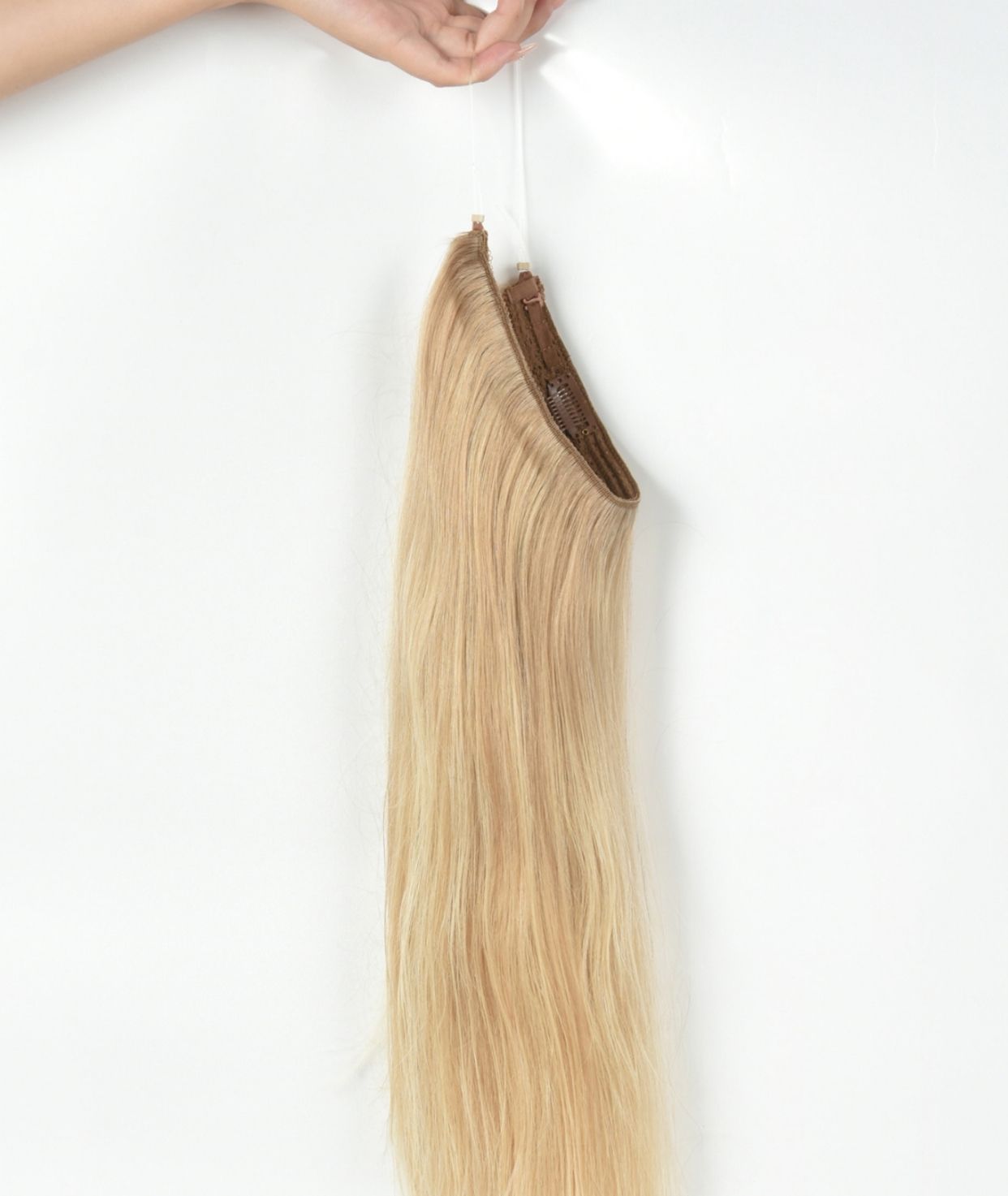 #Sandy Blonde Balayage Classic Halo Hair Extensions