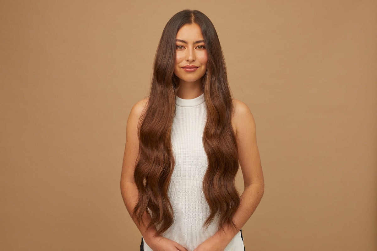 #4 Chocolate Brown Invisible (PU) Hole Weft Extensions