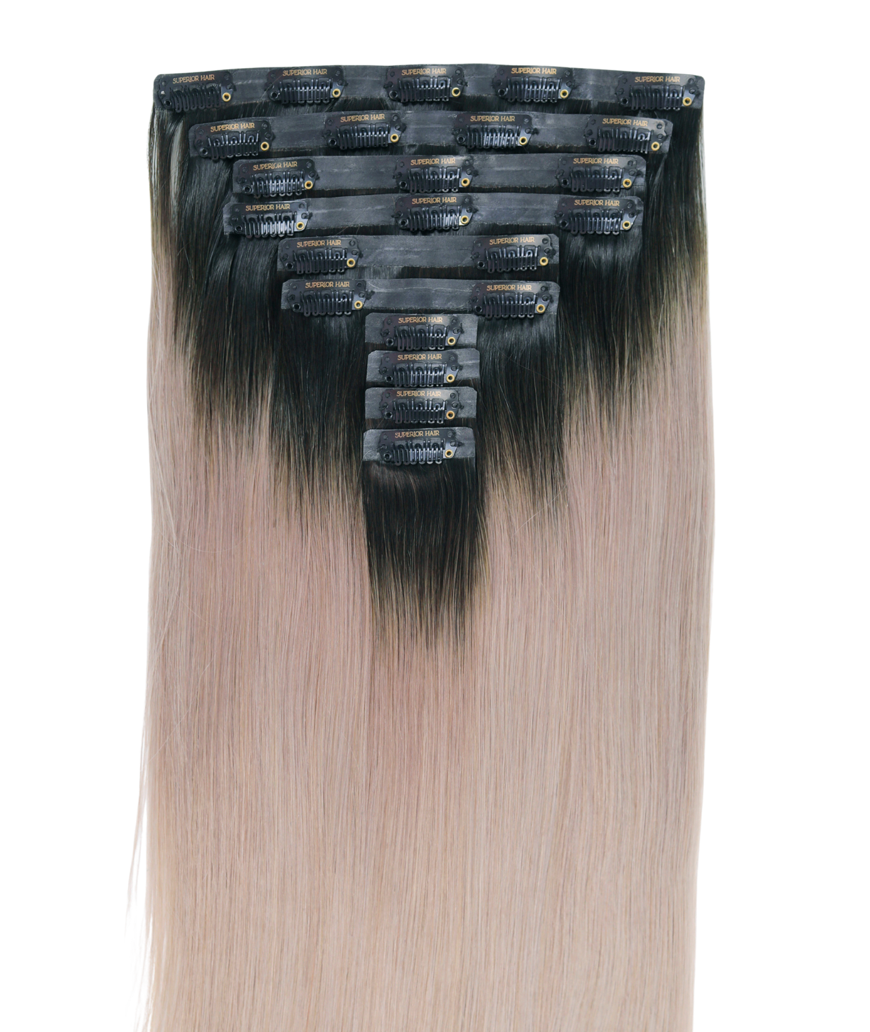 #Smokey Ombre Seamless Clip In Hair Extensions