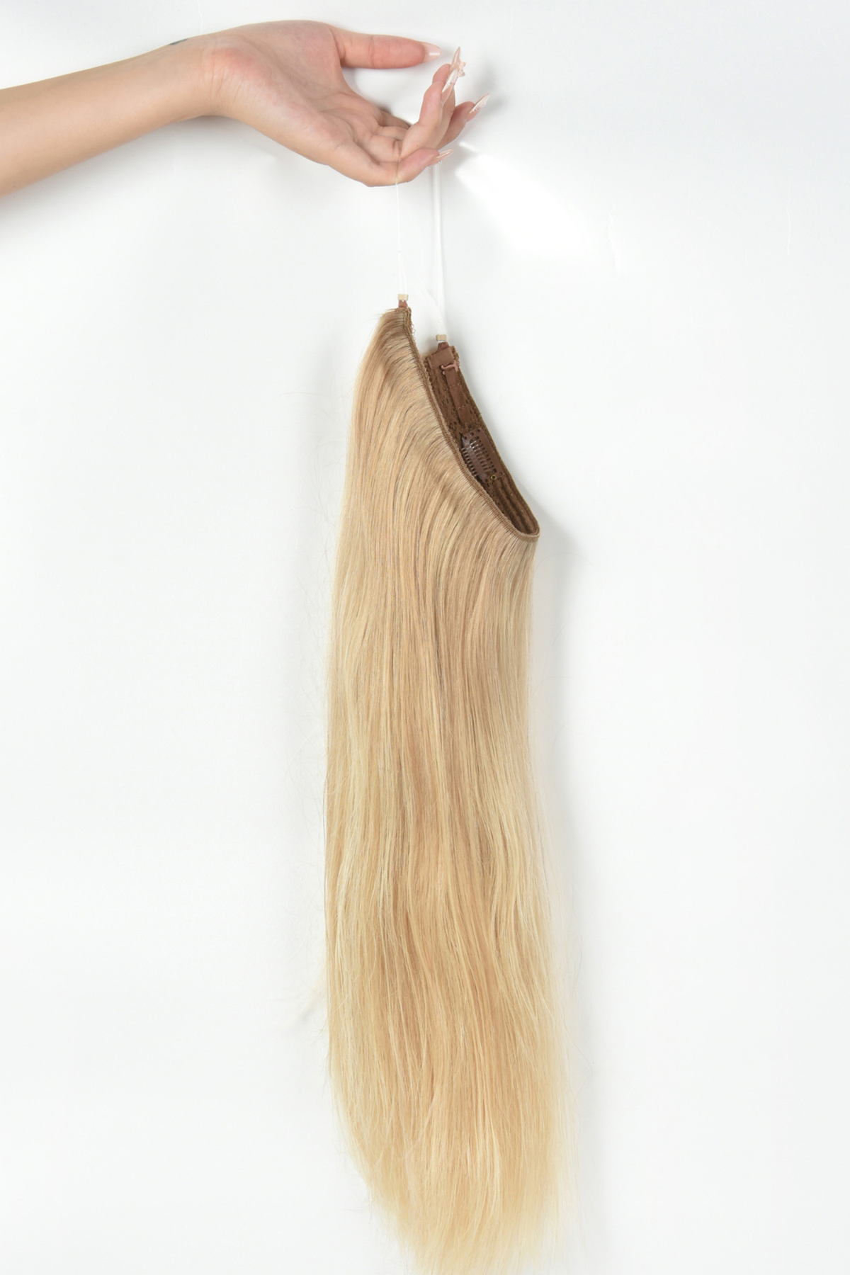 #Sandy Blonde Balayage Classic Halo Hair Extensions