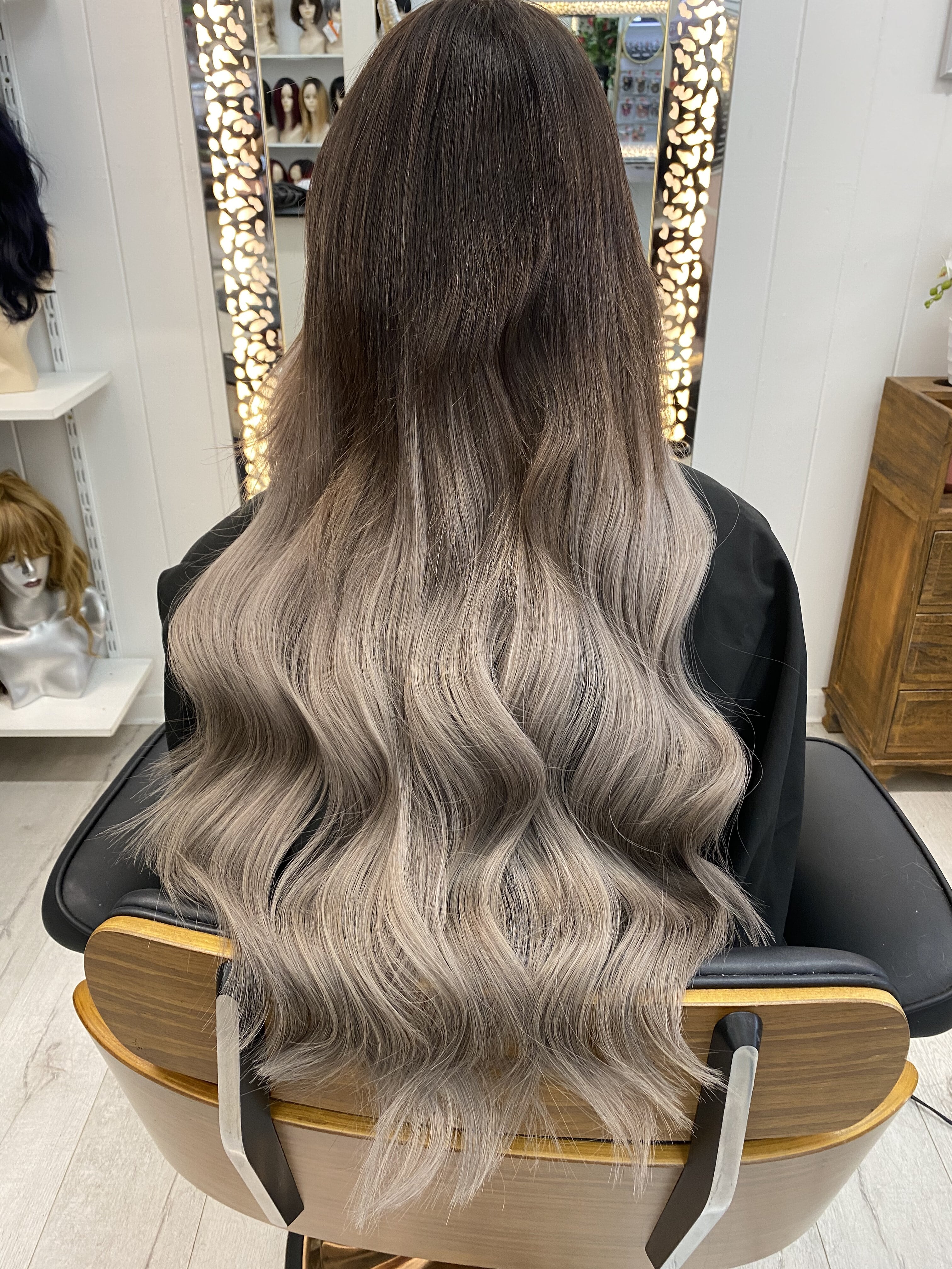 #Smokey Ombre Seamless Tape In Extensions