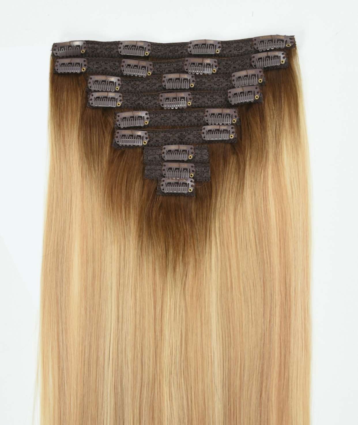 #Toffee Cream Balayage Classic Clip In Hair Extensions 9pcs