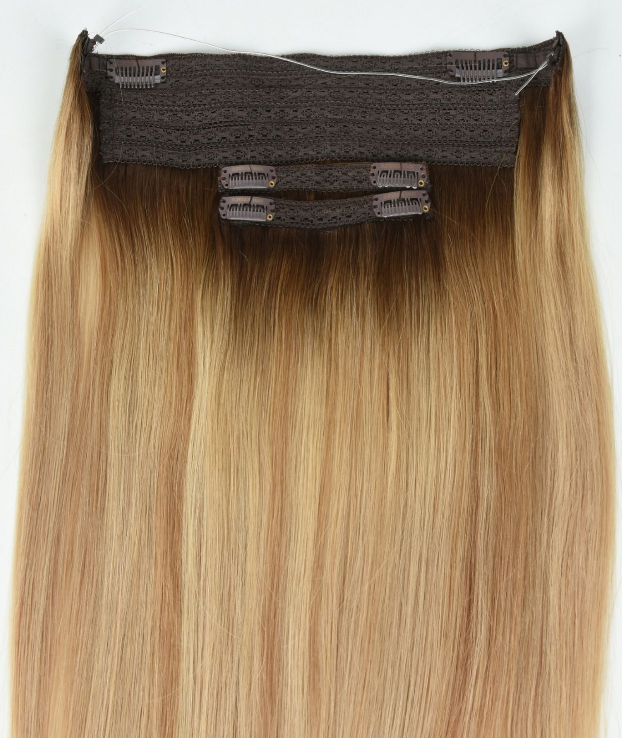 #Toffee Cream Balayage Classic Halo Hair Extensions