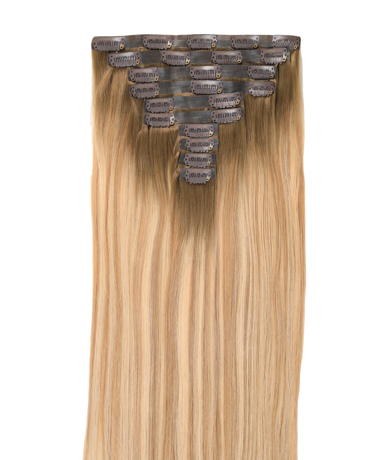 #Toffee Cream Balayage Seamless Clip In Hair Extensions