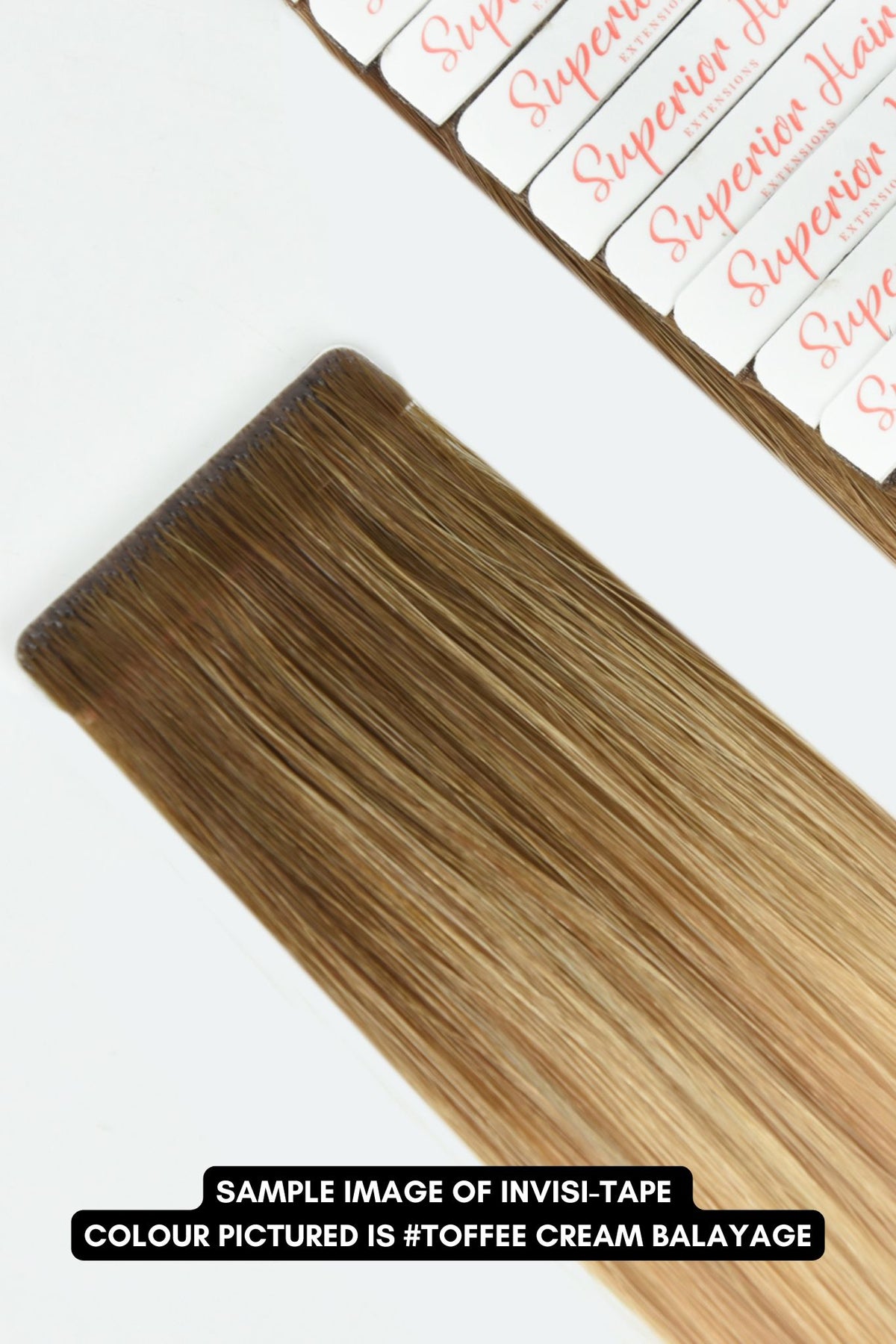 #Sandy Blonde Balayage Invisi Tape Hair Extensions