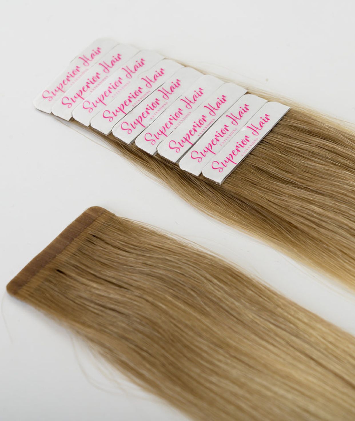 #Beach Blonde Ombre Seamless Tape In Extensions