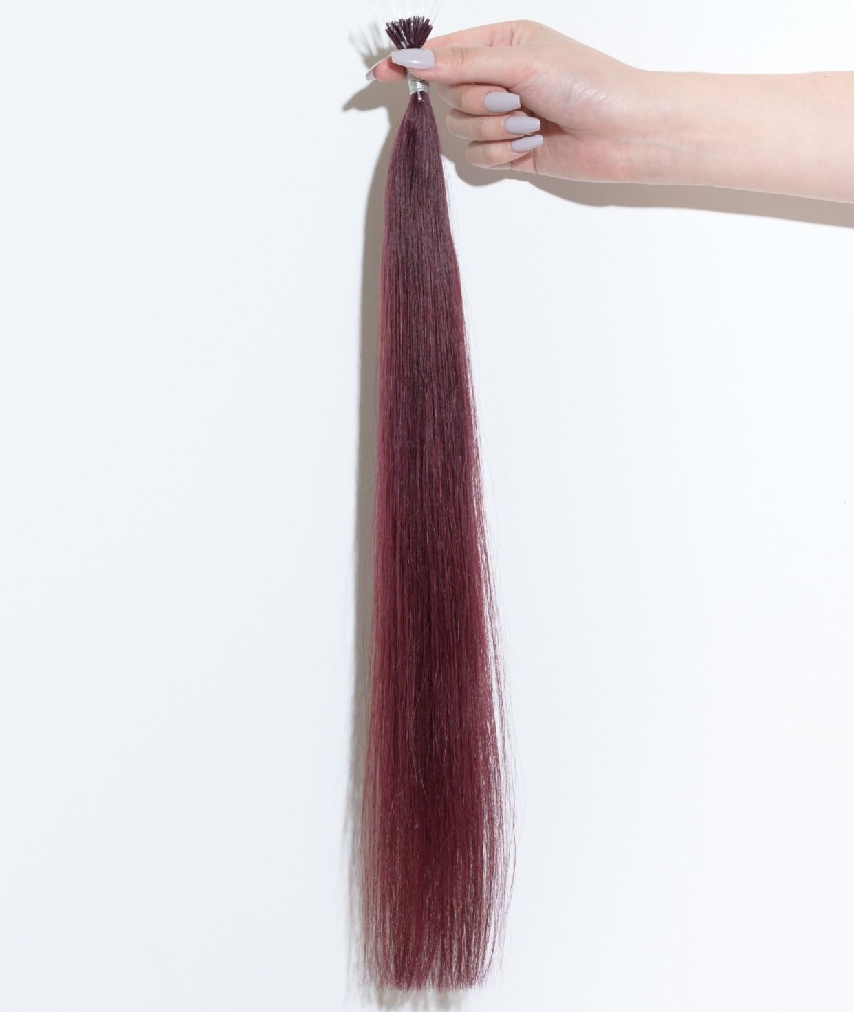 #Burgundy Nano Tip Hair Extensions