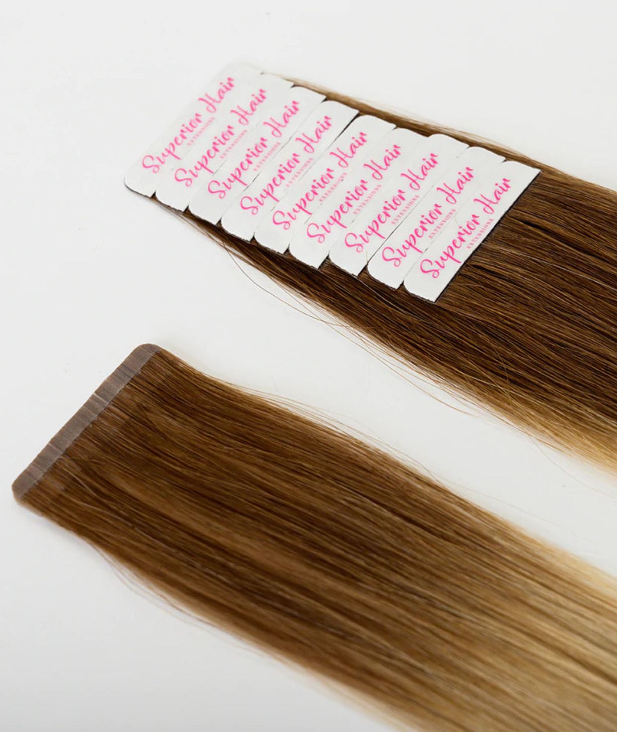 #Cappuccino Ombre Seamless Tape In Extensions