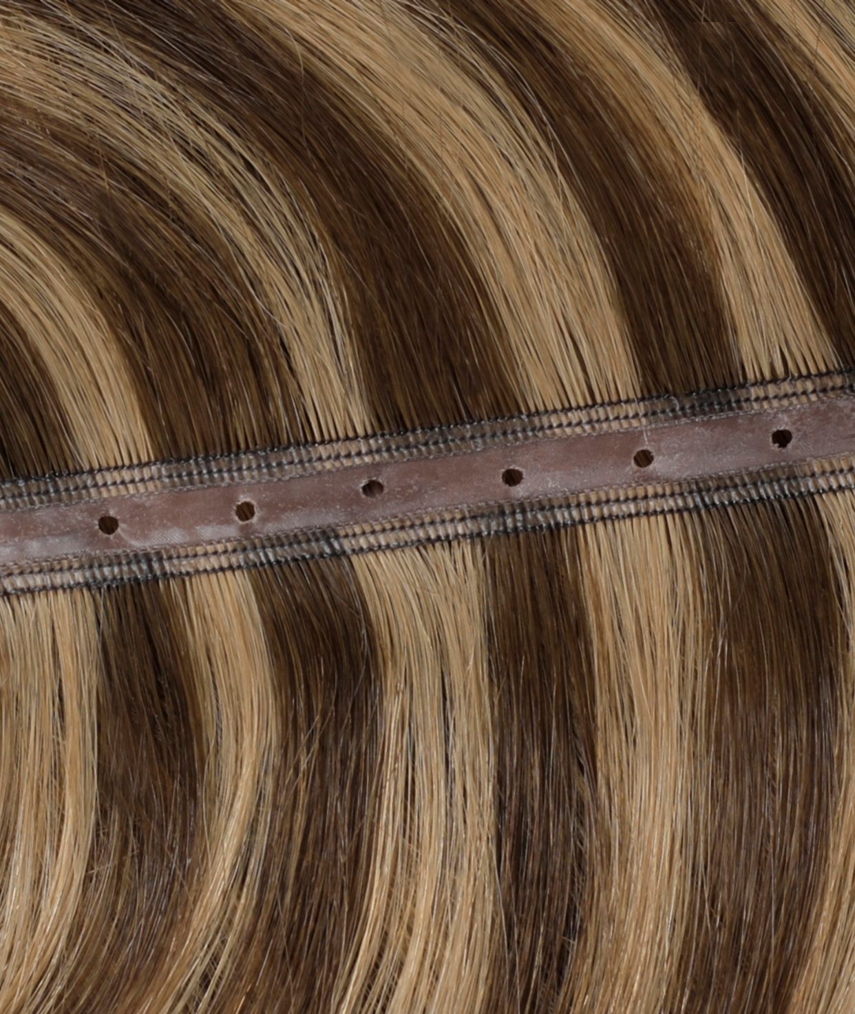 #Chestnut Brown Highlights Butterfly Genius Weft Extensions