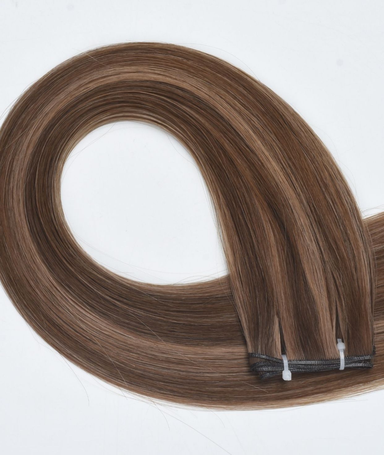 #Chestnut Brown Highlights Genius Weft Extensions
