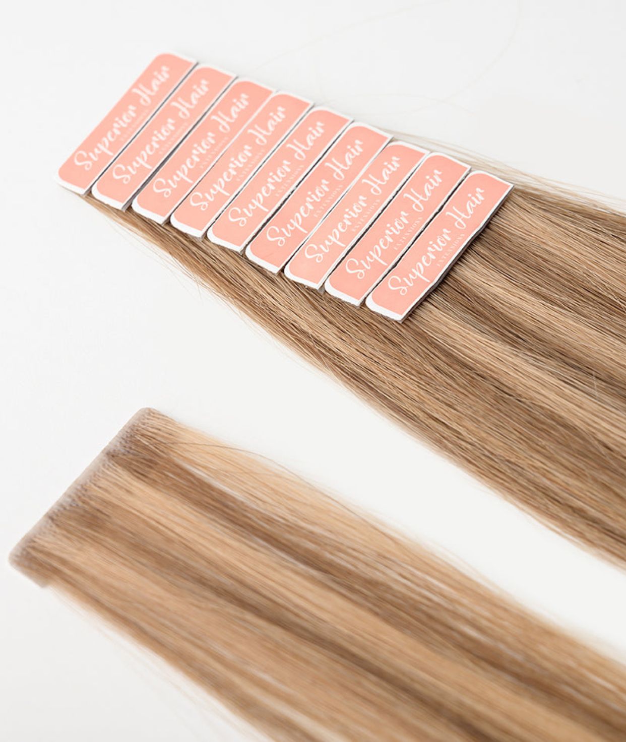 #Chestnut Brown Highlights Invisi Tape Hair Extensions