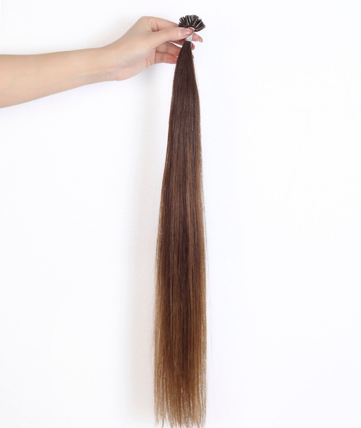 #Chocolate Brown Balayage Pre Bonded U Tip Hair Extensions