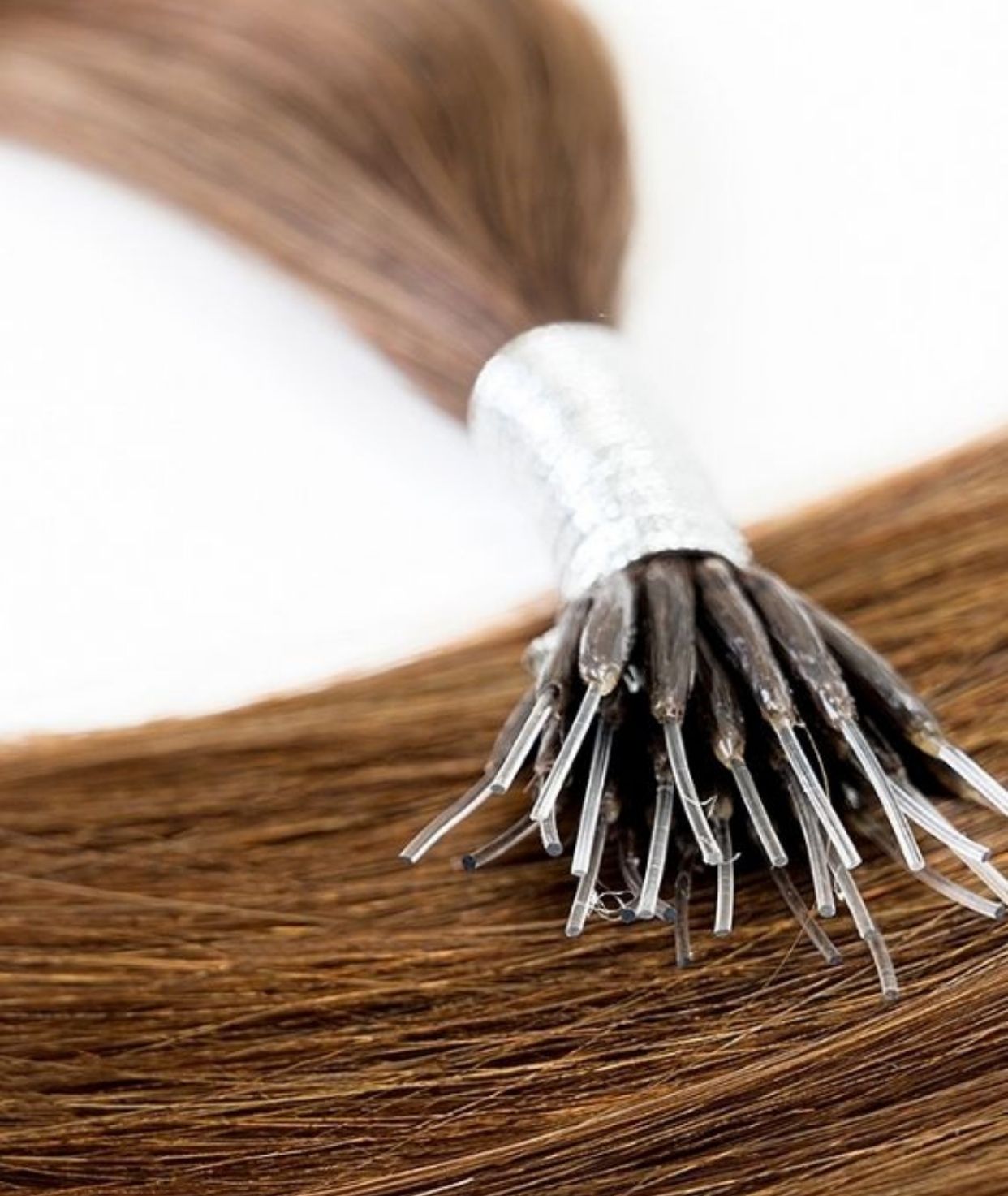 #Chocolate Brown Balayage Nano Tip Hair Extensions