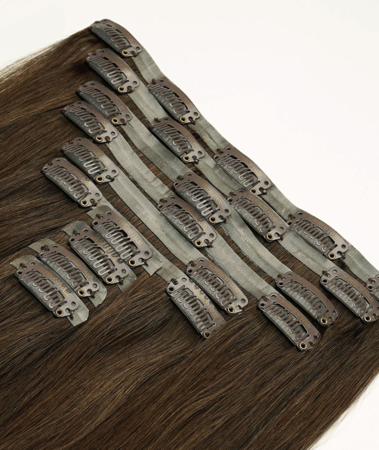 #Chocolate Brown Balayage Seamless Clip In Hair Extensions