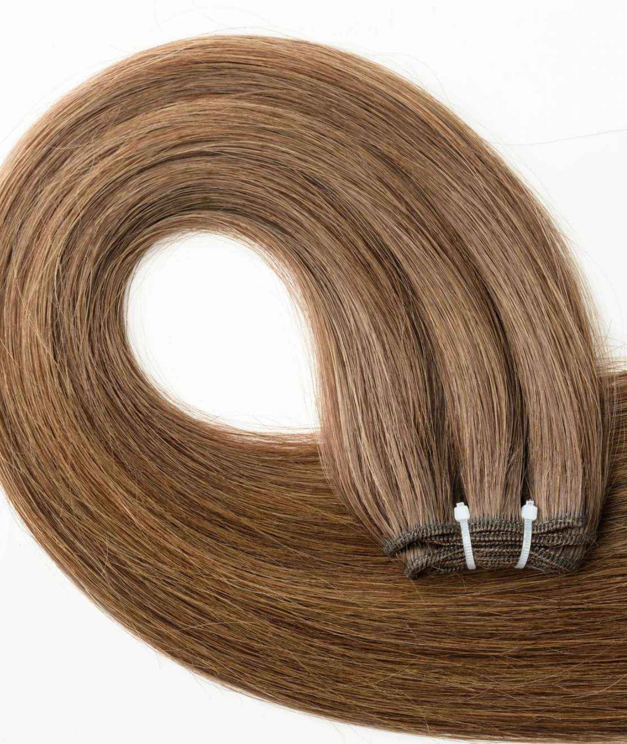 #Chocolate Brown Balayage Machine Weft Extensions