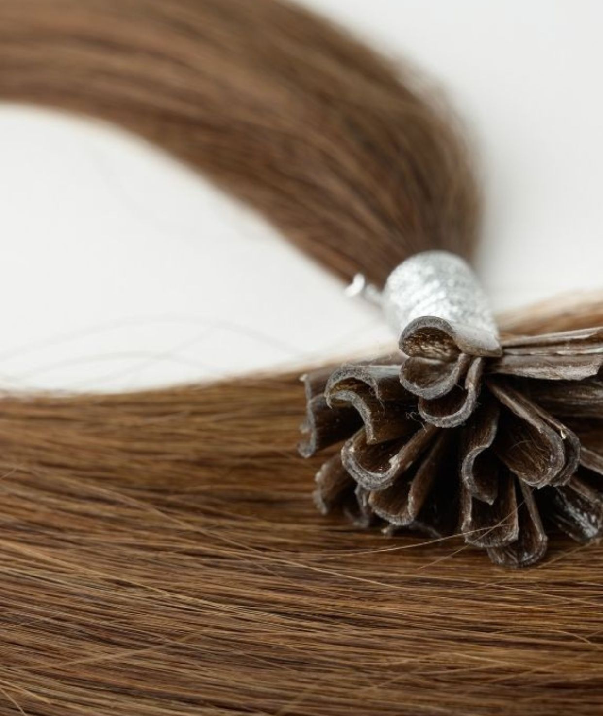 #Chocolate Brown Balayage Pre Bonded U Tip Extensions