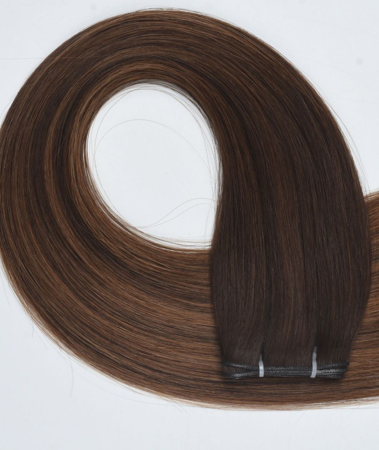#Chocolate Brown Balayage Genius Weft Extensions