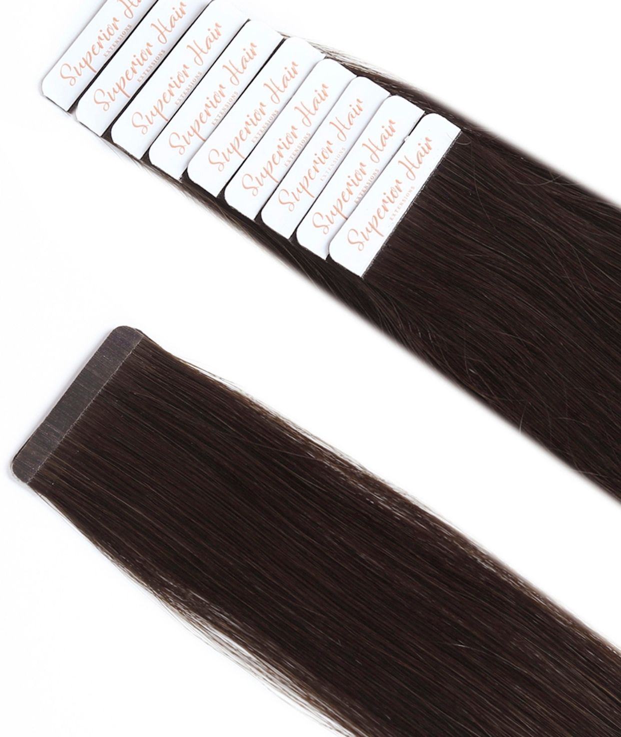 #Dark Brown Balayage Seamless Tape In Hair Extensions