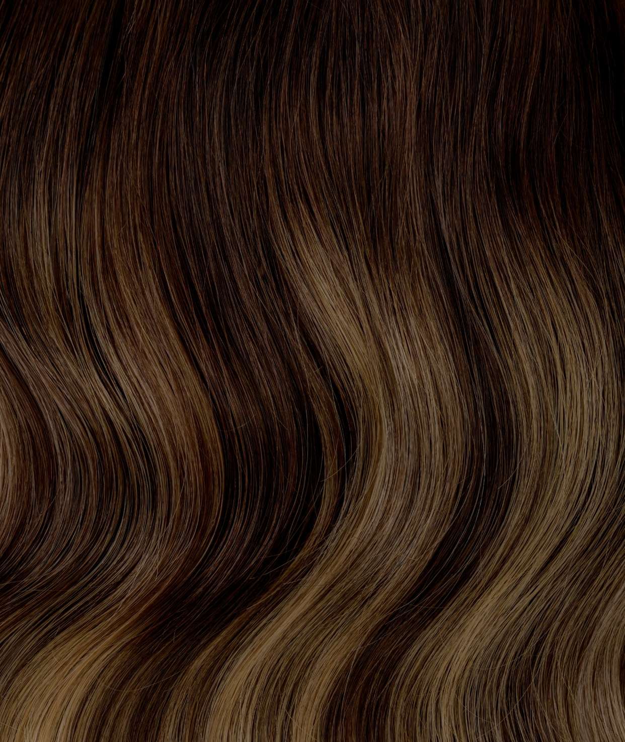 #Dark Ash Brown Balayage Seamless Clip In Hair Extensions