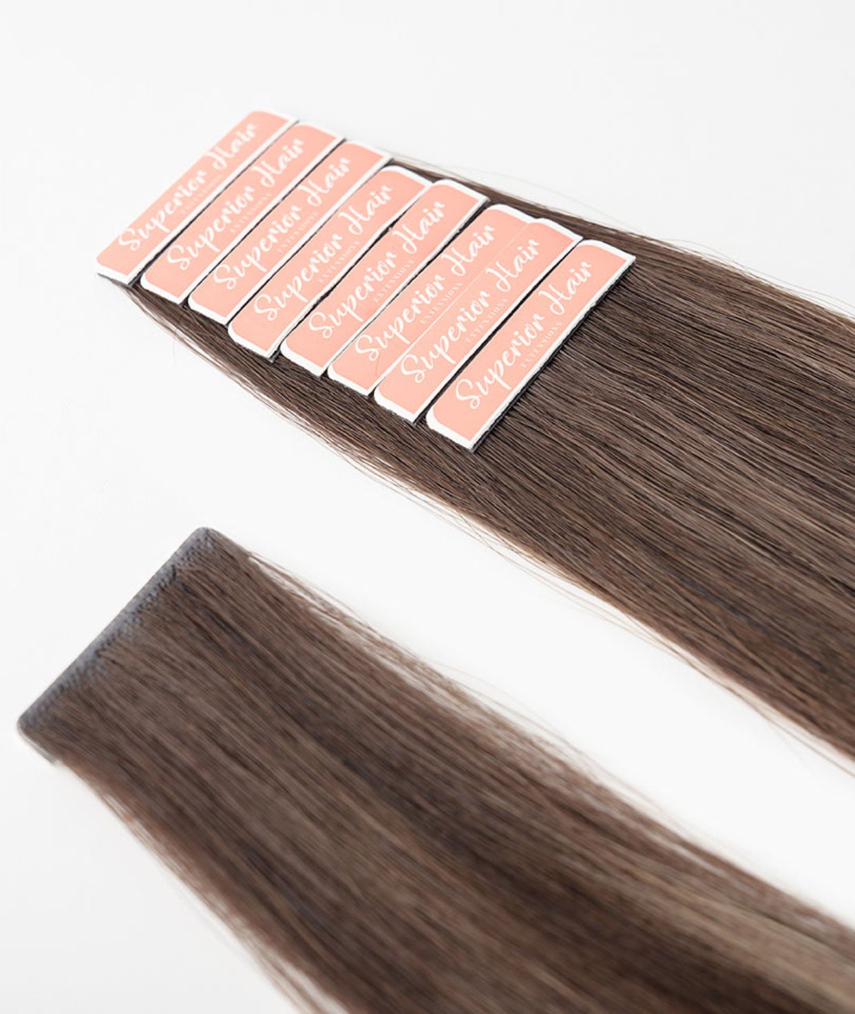 #Dark Ash Brown Balayage Invisi Tape Hair Extensions