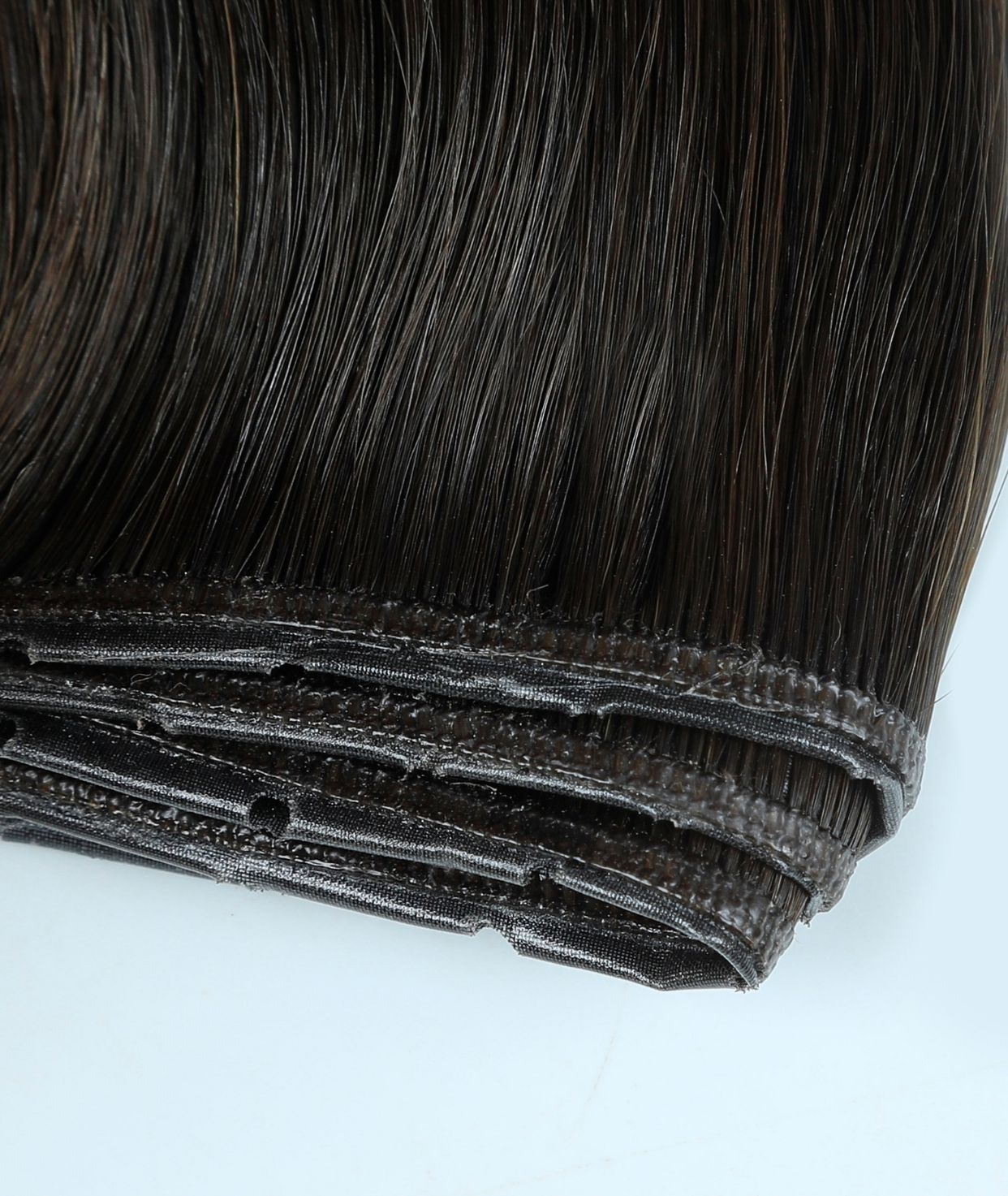 #Dark Brown Balayage Butterfly Genius Weft Extensions