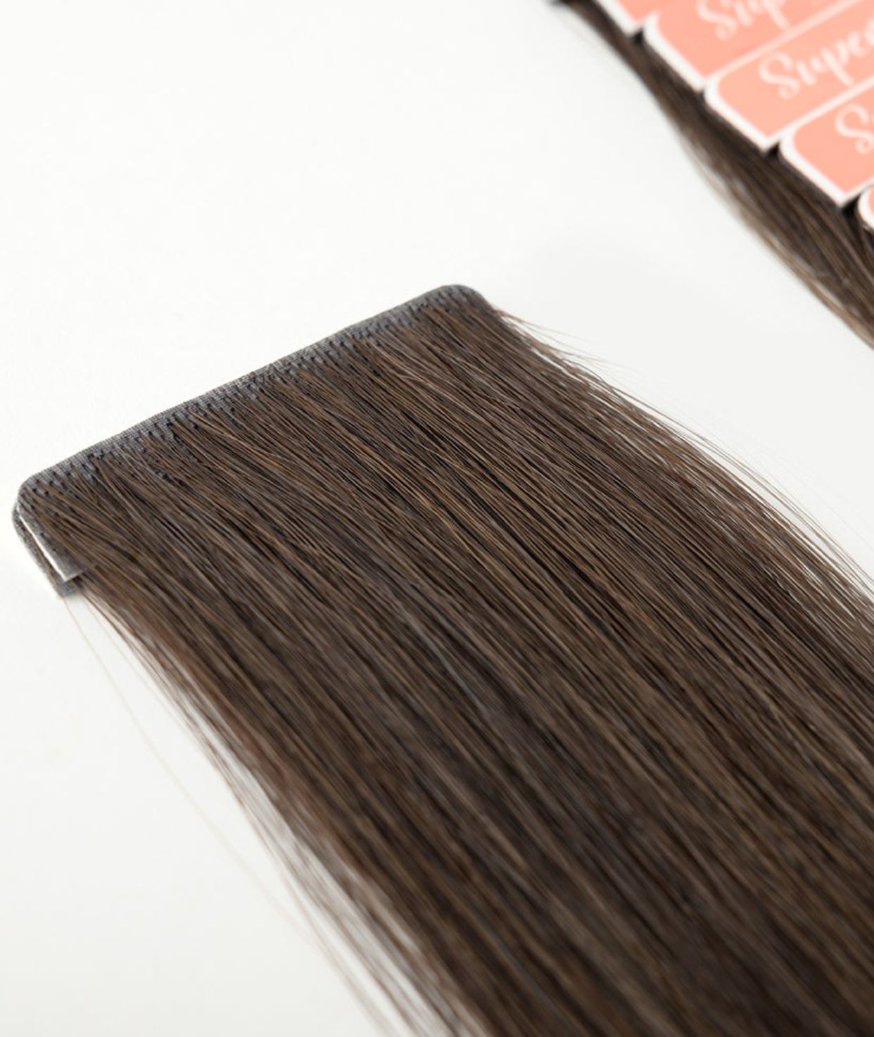 #Dark Brown Balayage Invisi Tape Hair Extensions