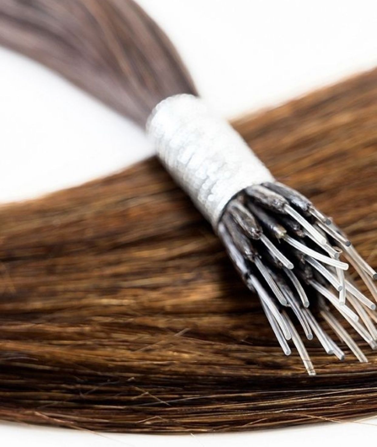 #Dark Brown Balayage Nano Tip Hair Extensions