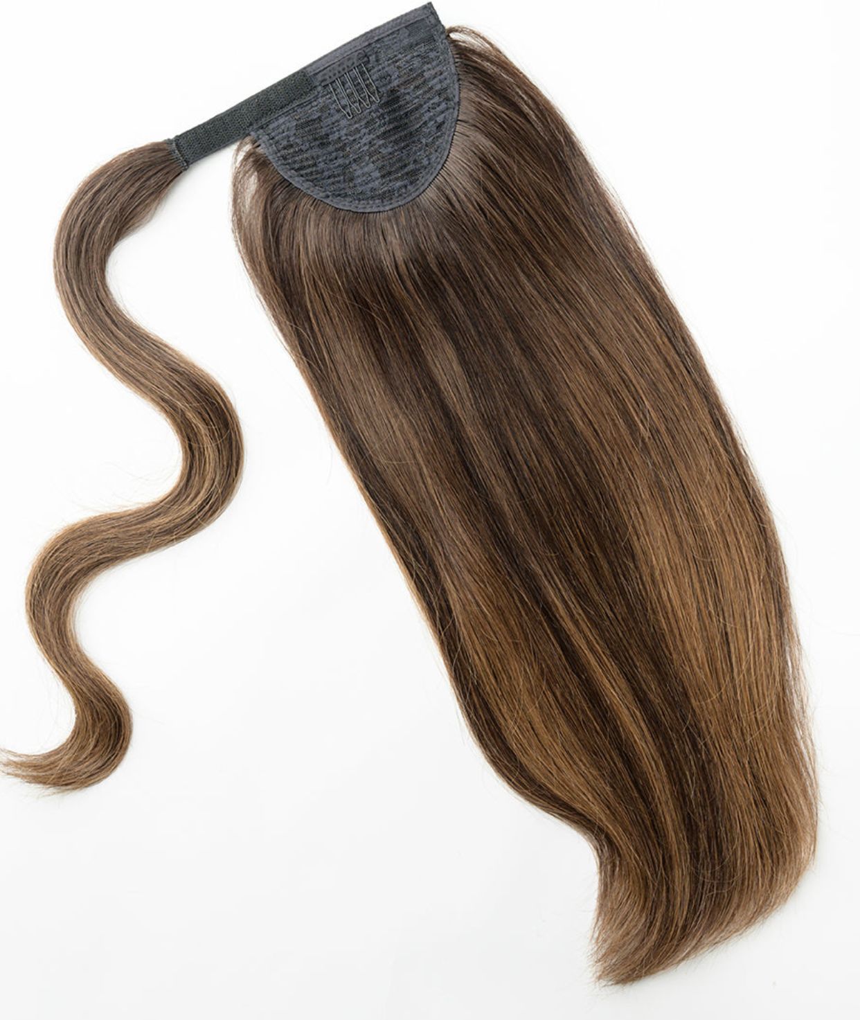 #Dark Brown Balayage Ponytail Extensions