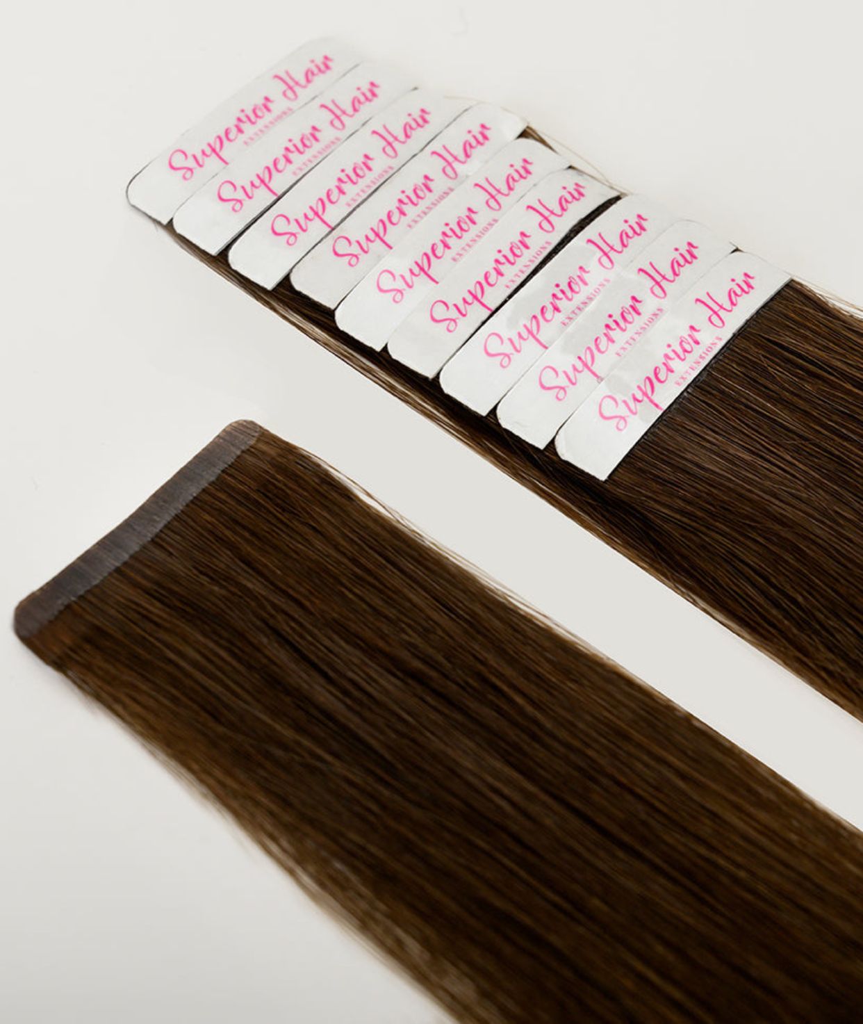 #Dark Brown Balayage Seamless Tape In Extensions