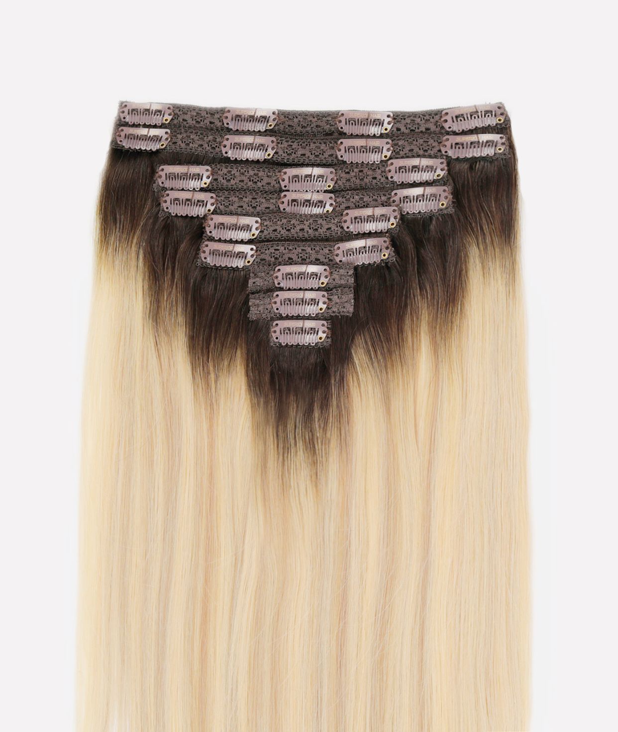 #Iced Coffee Balayage Classic Clip In Hair Extensions 9pcs