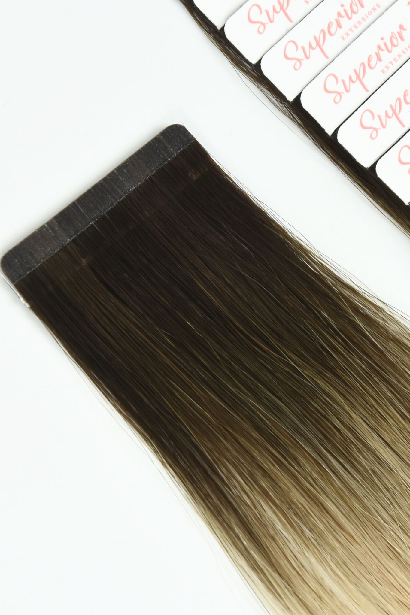 #Iced Coffee Balayage Seamless Tape In Extensions