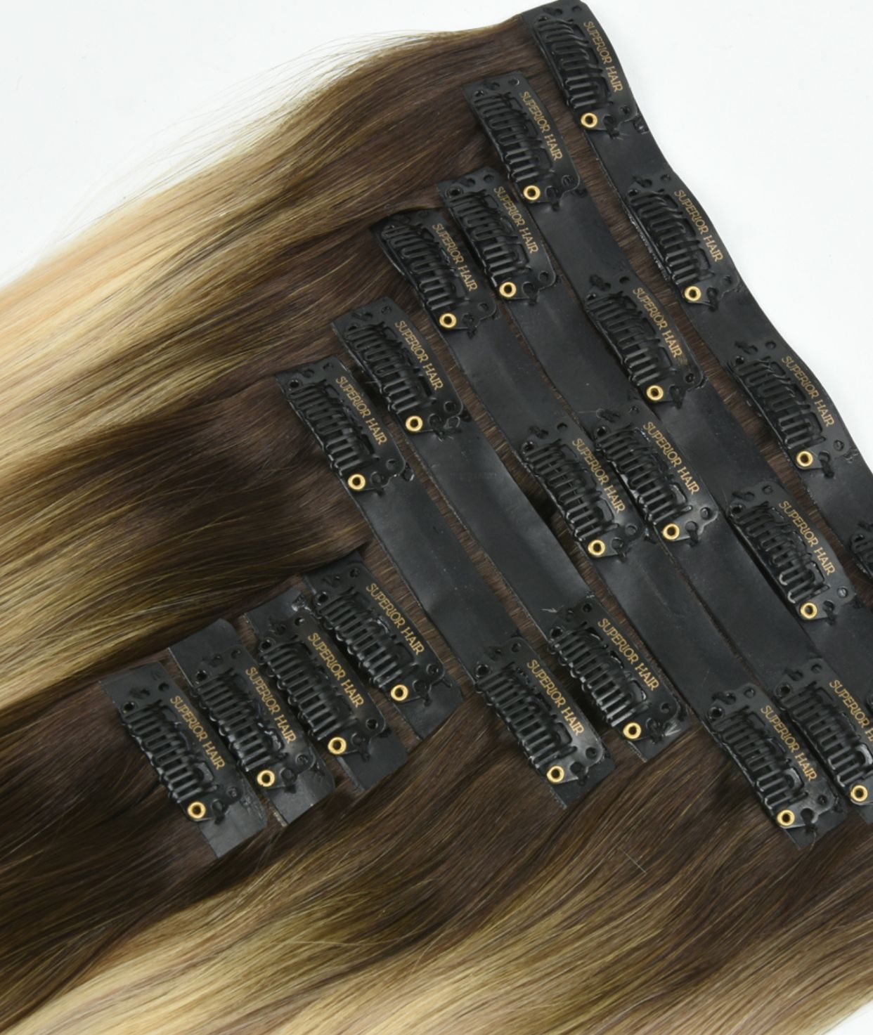 #Iced Coffee Balayage Seamless Clip In Hair Extensions