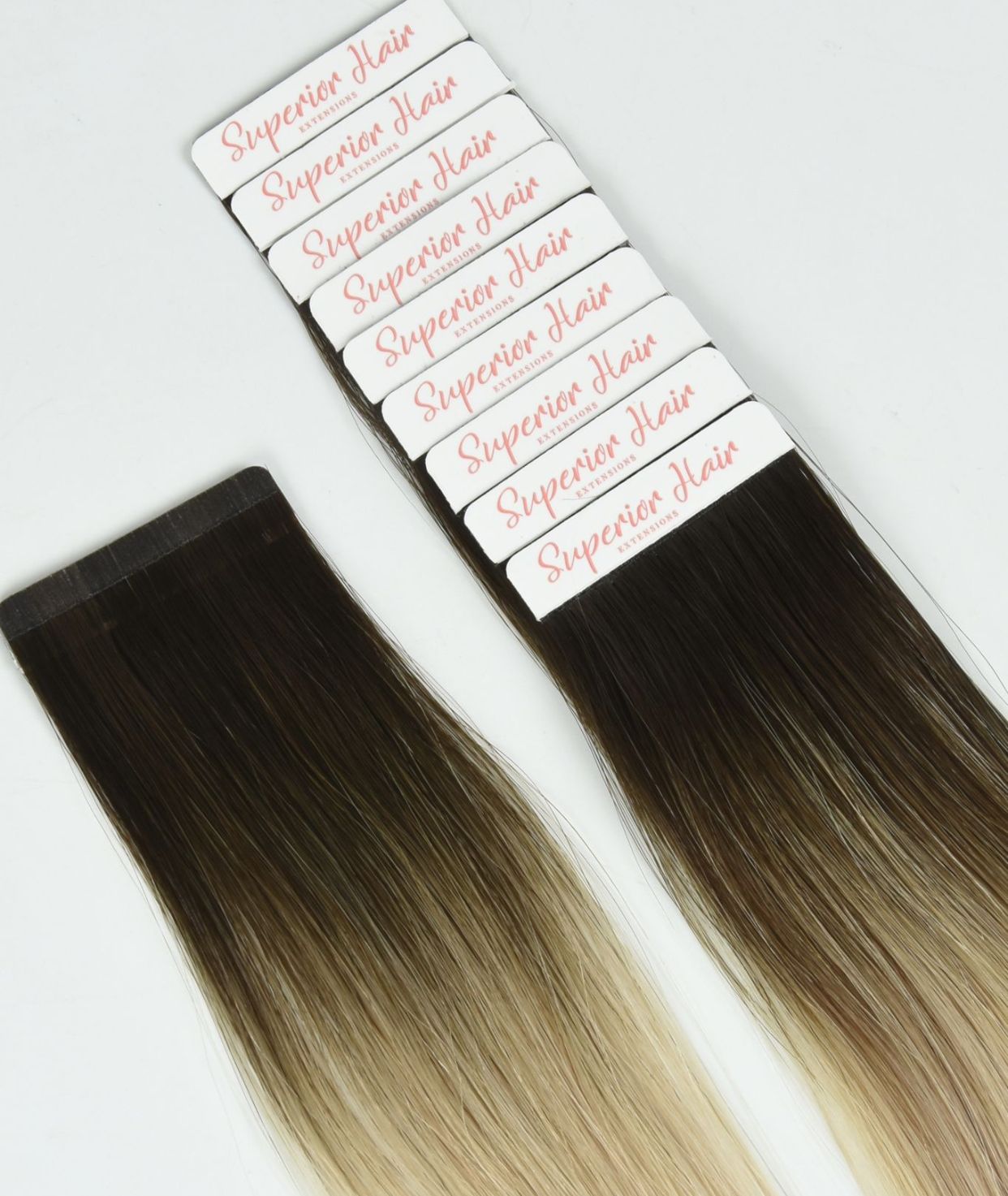 #Iced Coffee Balayage Seamless Tape In Extensions